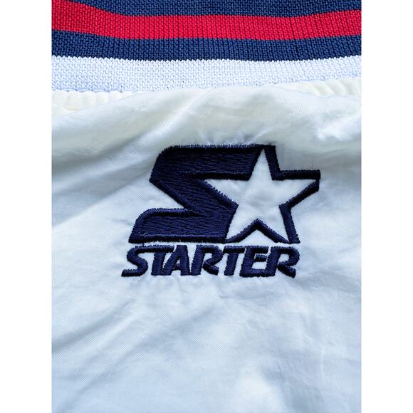 UConn Huskies 90s STARTER windbreaker Pullover jacket XL white vtg Connecticut - Picture 6 of 8